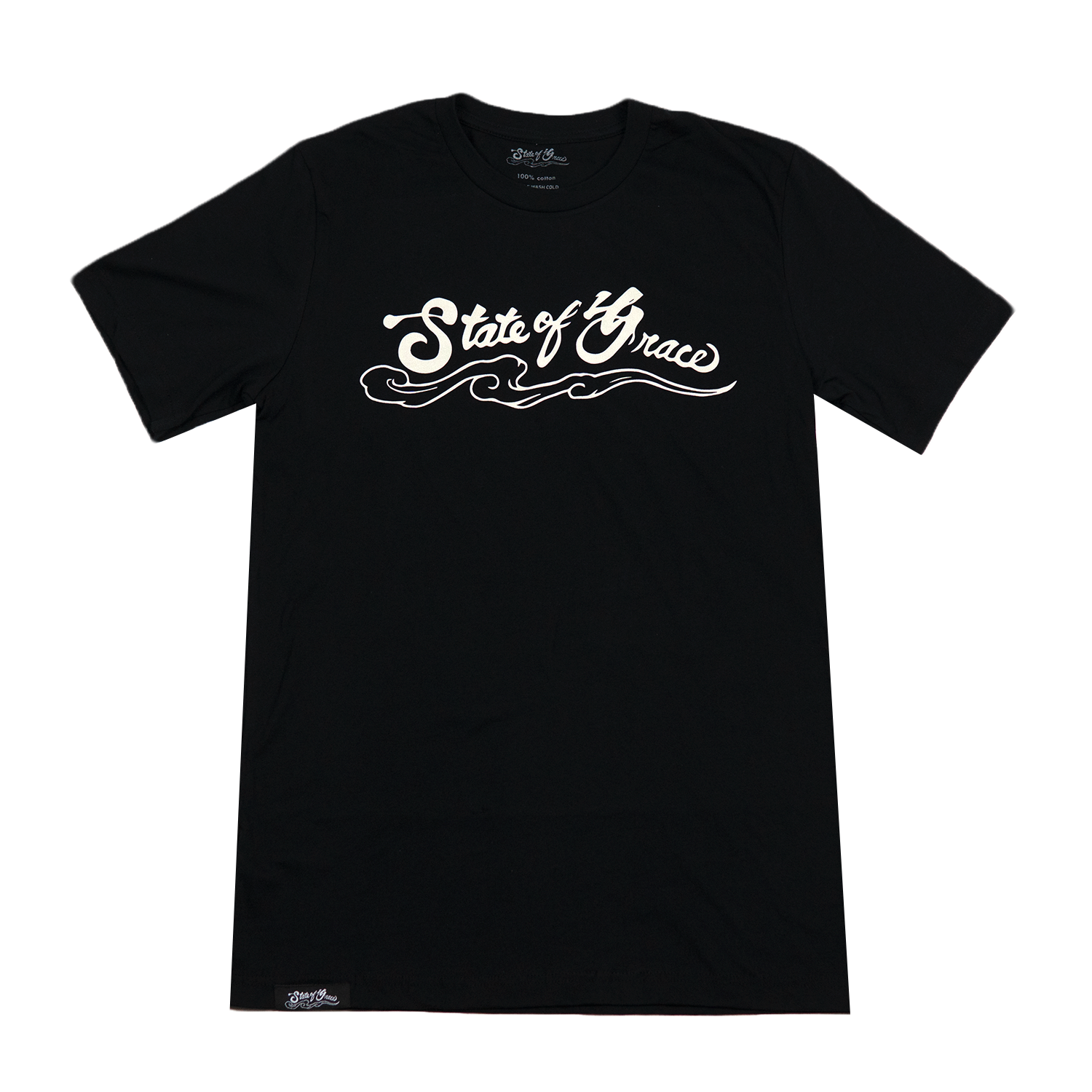 【threetimes】 Grace lettering tee /追跡付 Tiger Tee - Black – stateofgracetattoo